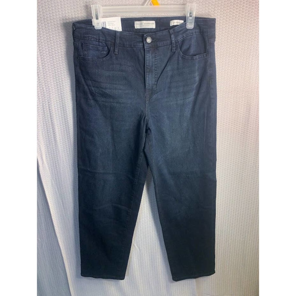 Social Standard by Sanctuary Womens High Rise Slim Straight Stretch Denim Pant12